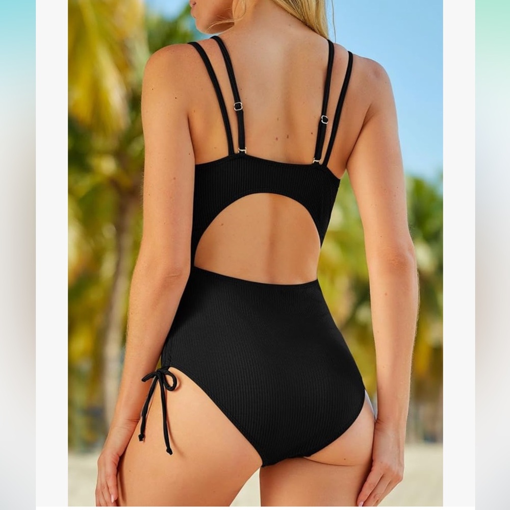 V-Neck Swimsuit - Picture 2 of 8